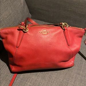 Coach red/burgundy purse